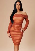 This Women Long Sleeve Off Shoulder Mesh Mini Dress Design Made Of High Quality Polyster And Spandex Material. It Come With Good Stretch And Wearing Comfortable And Feeling Freedom. The Tight And Fitted Dress Is The Most Popular Options From Party Girls. Shop Bodycon Dresses At Global Lover And Find Amazing Designs Sequins