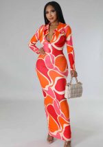 This Women Long Sleeve Printed Bodycon Maxi Dress Design Made Of High Quality Polyster And Spandex Material. It Come With Good Stretch And Wearing Comfortable And Feeling Freedom. The Tight And Fitted Dress Is The Most Popular Options From Party Girls. Shop Bodycon Dresses At Global Lover And Find Amazing Designs Sequins