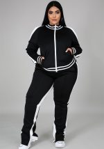 This Women Long Sleeve Top And Pants Sports Two-Piece Set Design And Made Of Comfortable And Elastic Fabric. Wholesale Plus Size Two Piece Sets Is a Must-Have Item For Curvy Ladies. Two Piece Sets Can Either Be Worn Together Or Individually