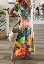 This Women Loose Casual Print Short Sleeve Dress Design Made Of High Quality Polyster And Spandex Material. Print Dresses Is More Interesting And Stylish. Print Maxi Dresses Is One Of The Popular Item For Islander Vocations. Women¡¯s Print Dresses At Global Lover Comes With Forever Floral