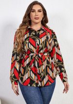 This Women Loose Long Sleeve Printed Shirt Made Of Comfortable And Elastic Fabric. It Is Wholesale Sexy Plus Size Tops For Women. With The Gradual Rise Of Feminist Awareness