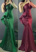 This Women One Shoulder Sleeveless Bodycon Dress Evening Dress Design Made Of Good Quality Polyster And Spandex Material