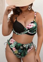 This Women Plus Size Bikini Printed Swimsuit Two Pieces Is Made Of Good Quality Lycra And Spandex Fabric