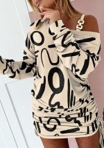 This Women Printed Long Sleeve Dress Design Made Of High Quality Polyster And Spandex Material. It Is Stretchy