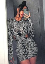 Cette robe bodycon imprimée à manches longues et à col rond est fabriquée en polyester et en élasthanne de haute qualité. Elle est bien extensible et se porte confortablement tout en offrant une sensation de liberté. La robe moulante et ajustée est l'option la plus populaire auprès des fêtardes. Magasinez des robes de corps chez Global Lover et trouvez des designs étonnants avec des paillettes.