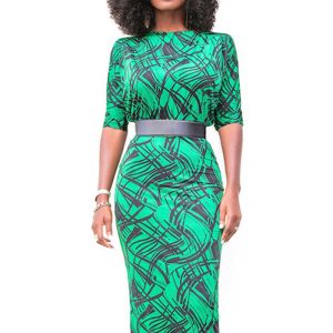 This Women Round Neck Half-Sleeve Dress Design Made Of High Quality Polyster And Spandex Material. It Come With Good Stretch And Wearing Comfortable. Women¡¯s Midi Dresses Is Omnipotent And Suit For All Kinds Of Occasions - Daily Wear