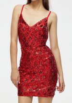 This Women Sexy Camisole Slim Sequin Sleeveless Evening Gown Design Made Of Good Quality Polyster And Spandex Material