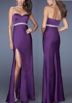 Diese Frauen Sexy Brust Wrap Slit Abendkleid Design von guter Qualität Polyster und Spandex Material gemacht