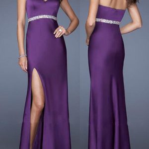 Diese Frauen Sexy Brust Wrap Slit Abendkleid Design von guter Qualität Polyster und Spandex Material gemacht