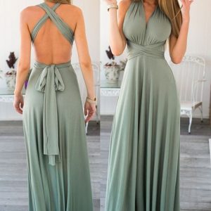 Diese Frauen Sexy Cross Backless Bandage Langes Kleid Design von hoher Qualität Polyster und Spandex Material gemacht