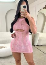 This Women Sexy Cutout Bodycon Dress Combine The Warm And Fashion. It Is a Must-Have Item For This Winter. Sweater Dresses For Women At Global Lover Comes For Different Occasions - Daily Life