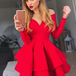 This Women Sexy Elegant Deep v Neck Long Sleeve Princess Dress Evening Dress Design Made Of Good Quality Polyster And Spandex Material