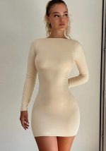 This Women Sexy Long Sleeve Backless Solid Bodycon Dress Design Made Of High Quality Polyster And Spandex Material. It Come With Good Stretch And Wearing Comfortable And Feeling Freedom. The Tight And Fitted Dress Is The Most Popular Options From Party Girls. Shop Bodycon Dresses At Global Lover And Find Amazing Designs Sequins