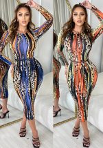 This Women Sexy Long Sleeve Printed Dress Design Made Of High Quality Polyster And Spandex Material. Print Dresses Is More Interesting And Stylish. Print Maxi Dresses Is One Of The Popular Item For Islander Vocations. Women¡¯s Print Dresses At Global Lover Comes With Forever Floral