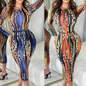 This Women Sexy Long Sleeve Printed Dress Design Made Of High Quality Polyster And Spandex Material. Print Dresses Is More Interesting And Stylish. Print Maxi Dresses Is One Of The Popular Item For Islander Vocations. Women¡¯s Print Dresses At Global Lover Comes With Forever Floral