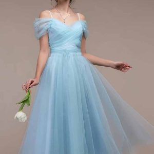 This Women Sexy Off Shoulder Mesh Wedding Bridesmaid Dress Design Made Of High Level Material