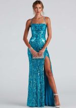 This Women Sexy Off Shoulder Sequined Elegant Slit Formal Party Evening Dress Design Made Of Good Quality Polyster And Spandex Material