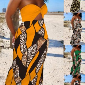 This Women Sexy Off Shoulder Strapless Print Dress Design Made Of High Quality Polyster And Spandex Material. Print Dresses Is More Interesting And Stylish. Print Maxi Dresses Is One Of The Popular Item For Islander Vocations. Women¡¯s Print Dresses At Global Lover Comes With Forever Floral