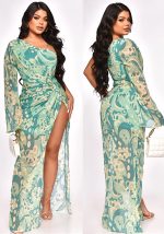 This Women Sexy Printed Irregular One Shoulder Dress Design Made Of High Quality Polyster And Spandex Material. Print Dresses Is More Interesting And Stylish. Print Maxi Dresses Is One Of The Popular Item For Islander Vocations. Women¡¯s Print Dresses At Global Lover Comes With Forever Floral