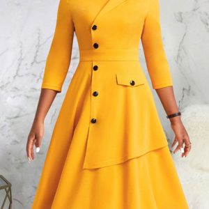 This Women Sexy Round Neck Dress Design Made Of High Quality Polyster And Spandex Material. It Come With Good Stretch And Wearing Comfortable. Women¡¯s Midi Dresses Is Omnipotent And Suit For All Kinds Of Occasions - Daily Wear