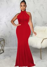 This Women Sexy Solid Sleeveless Dress Design Made Of Good Quality Polyster And Spandex Material