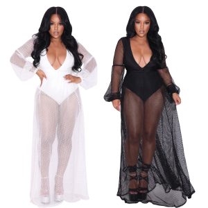 This Women Sexy v-Neck Beach Swimwear Mesh Jumpsuit Design Made Of High Quality Polyster And Spandex Material