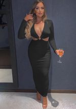 This Women Sexy v-Neck Long Sleeve Cut-Out Bodycon Dress Design Made Of High Quality Polyster And Spandex Material. It Come With Good Stretch And Wearing Comfortable And Feeling Freedom. The Tight And Fitted Dress Is The Most Popular Options From Party Girls. Shop Bodycon Dresses At Global Lover And Find Amazing Designs Sequins