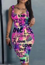 This Women Sleeveless Printed Bodyson Dress Design Made Of High Quality Polyster And Spandex Material. Print Dresses Is More Interesting And Stylish. Print Maxi Dresses Is One Of The Popular Item For Islander Vocations. Women¡¯s Print Dresses At Global Lover Comes With Forever Floral