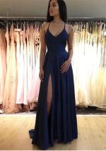 This Women Sleeveless Slit Evening Gown Design Made Of Good Quality Polyster And Spandex Material