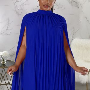 This Women Solid Bat Sleeves Loose Dress Design Made Of High Quality Polyster And Spandex Material. It Is Stretchy