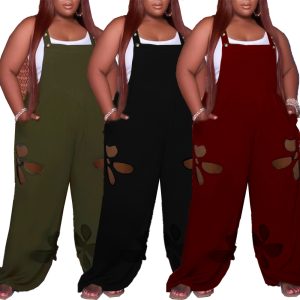 This Women Solid Ripped Jumpsuit Design Made Of High Quality Polyster And Spandex Material. It Is Stretchy