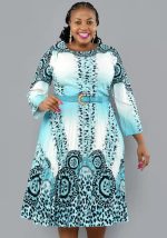 This Women Blue Modest O-Neck Three Quarter Sleeves Floral Print Belted Midi A-line Plus Size Dresses made of soft and elastic fabric. Global Lover wholesale plus size dresses and hope curvy ladies find here a warm and exciting place to shop affordable curvy dresses online - plus size casual