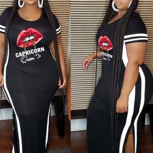 This Women Black Casual O-Neck Short Sleeves Lip Print Slit Plus Size Dresses made of soft and elastic fabric. Global Lover wholesale plus size dresses and hope curvy ladies find here a warm and exciting place to shop affordable curvy dresses online - plus size casual