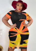 This Women Black Casual O-Neck Short Sleeves Printed Mesh Midi Pencil Plus Size Dresses made of soft and elastic fabric. Global Lover wholesale plus size dresses and hope curvy ladies find here a warm and exciting place to shop affordable curvy dresses online - plus size casual