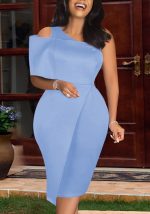 This Women Blue Modest Slash Neck Half Sleeves Solid Hollow Out Midi Pencil Plus Size Dresses made of soft and elastic fabric. Global Lover wholesale plus size dresses and hope curvy ladies find here a warm and exciting place to shop affordable curvy dresses online - plus size casual