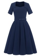 This Women Blue Square Collar Short Sleeves Belted Skater Dresses design made of high quality polyster and spandex material. Women¡¯s skater dresses suit for all shapes girls. Cheap skater dresses is a great buy at global lover. When you need other type of wholesale women¡¯s dresses