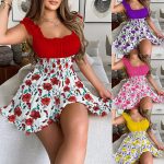 This Women Summer Contrast Floral Print Round Neck Dress Design Made Of High Quality Polyster And Spandex Material. Print Dresses Is More Interesting And Stylish. Print Maxi Dresses Is One Of The Popular Item For Islander Vocations. Women¡¯s Print Dresses At Global Lover Comes With Forever Floral