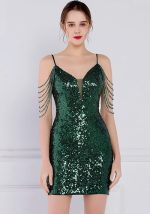 This Women Green Strap Sleeveless Mini Club Dresses design made of high quality polyster and spandex material