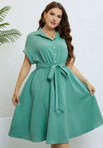 This Women Summer Lace-Up Dress Made Of Soft And Elastic Fabric. Global Lover Wholesale Plus Size Dresses And Hope Curvy Ladies Find Here a Warm And Exciting Place To Shop Affordable Curvy Dresses Online - Plus Size Casual