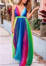 This Women Printed Romantic V-neck Sleeveless Color Blocking Lace Maxi Loose Plus Size Dresses made of soft and elastic fabric. Global Lover wholesale plus size dresses and hope curvy ladies find here a warm and exciting place to shop affordable curvy dresses online - plus size casual