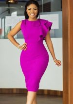 This Women Purple O-Neck One Shoulder Short Sleeve Pencil Midi Dresses design made of high quality polyster and spandex material. It come with good stretch and wearing comfortable. Women¡¯s midi dresses is omnipotent and suit for all kinds of occasions - daily wear