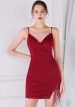 This Women Red V-neck Sleeveless Mini Club Dresses design made of high quality polyster and spandex material