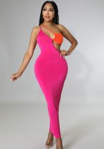 This Women Rose Hollow Out Maxi Dresses design made of high quality polyster and spandex material