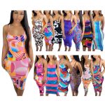 This Women Summer Sexy Print Straps Sleeveless Bodycon Dress Design Made Of High Quality Polyster And Spandex Material. Print Dresses Is More Interesting And Stylish. Print Maxi Dresses Is One Of The Popular Item For Islander Vocations. Women¡¯s Print Dresses At Global Lover Comes With Forever Floral