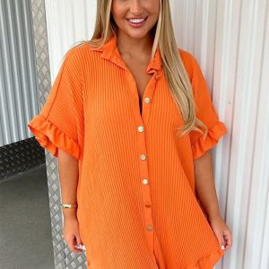 This Women Summer Solid Ruffle Sleeve Irregular Shirt Dress Design Made Of High Quality Polyster And Spandex Material. It Is Stretchy