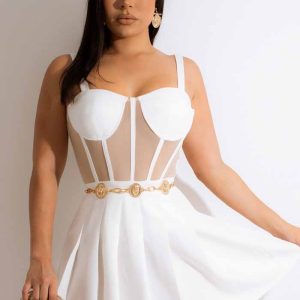 This Women White Halter Sleeveless Lace Skater Dresses design made of high quality polyster and spandex material. Women¡¯s skater dresses suit for all shapes girls. Cheap skater dresses is a great buy at global lover. When you need other type of wholesale women¡¯s dresses