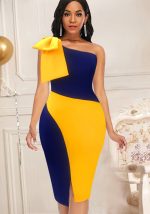 This Women Yellow Casual Slash Neck Sleeveless Color Blocking Slit Midi Pencil Plus Size Dresses made of soft and elastic fabric. Global Lover wholesale plus size dresses and hope curvy ladies find here a warm and exciting place to shop affordable curvy dresses online - plus size casual