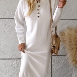 This Women Winter Casual Round Neck Sweater Dress Combine The Warm And Fashion. It Is a Must-Have Item For This Winter. Sweater Dresses For Women At Global Lover Comes For Different Occasions - Daily Life