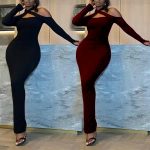 This Women Winter Solid Sexy Halter Neck Long Sleeve Slim Long Dress Design Made Of High Quality Polyster And Spandex Material. It Come With Good Stretch And Wearing Comfortable And Feeling Freedom. The Tight And Fitted Dress Is The Most Popular Options From Party Girls. Shop Bodycon Dresses At Global Lover And Find Amazing Designs Sequins