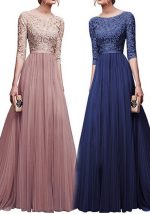 This Women Chiffon Maxi Evening Dress Design Made Of High Quality Polyster And Spandex Material